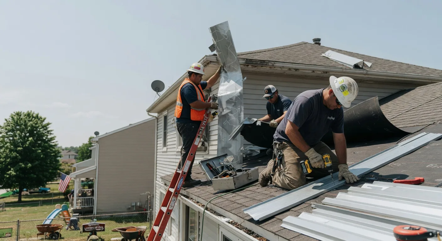 Storm Damage Metal Roof Repair in Hobart, NY
